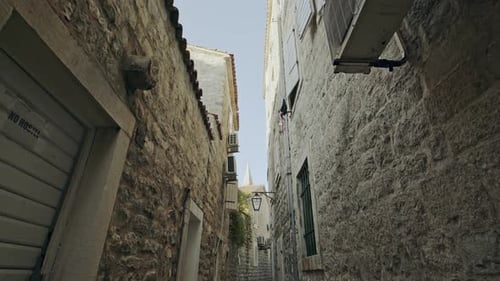 Picturesque Narrow Street in Budva