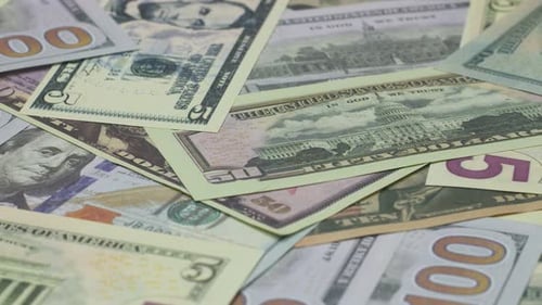 Us Dollar Banknotes Of Different Denominations