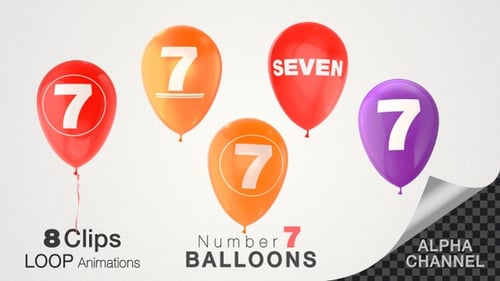3D Animated Balloons for Celebrations and Countdown Events