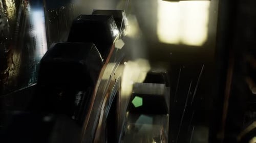 Futuristic Industrial Gears Rotating Loop Background