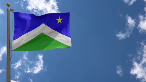 Drapeau de la ville de Seward Alaska (Usa) sur mât