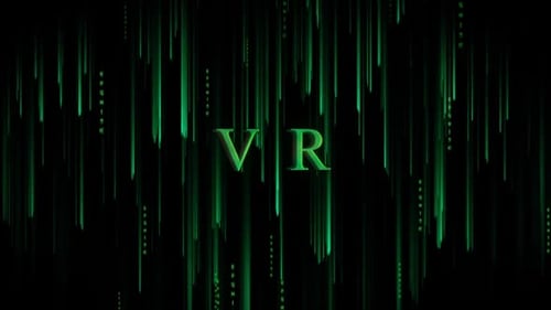 Digital Matrix Code Rain Text Reveal