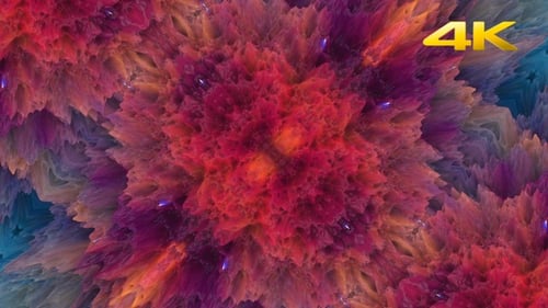 Abstract Fluid Colorful Kaleidoscope Motion Background