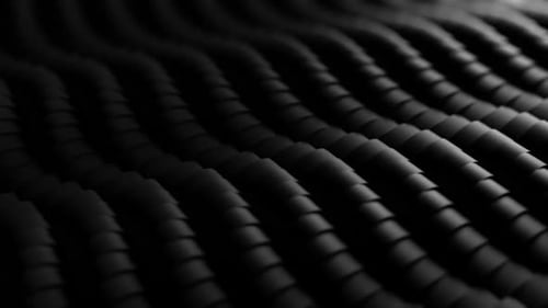 Seamless Loop of Dark Wavy Geometric Tiles Background