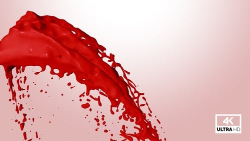 Fountain Red Paint Splash