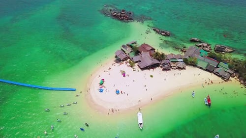 Aerial view of beach at Koh Khai, Andaman sea in Phuket island.Thailand