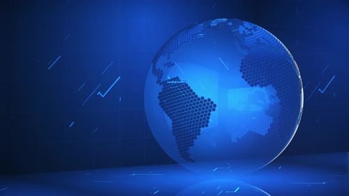 Digital Global Network Corporate Broadcast Technology Background