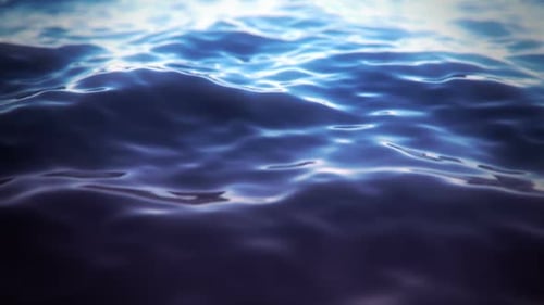 Abstract Blue Water Waves Seamless Loop Background