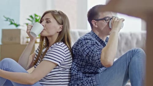 Young Couple Enjoying Coffee