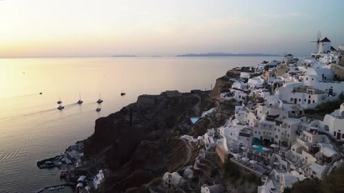 Oia Village at Night Santorini