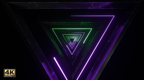 Túnel triangular de neón Vj Loop 02