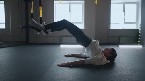 Doing TRX Exercises