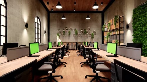 Interior Empty Modern Loft Office open space