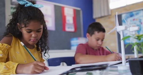 Children Learn About Renewable Energy in Classroom