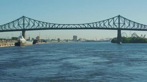 Jacques Cartier Bridge crossing the Saint Lawrence River