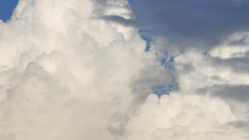 Fluffy cloud time lapse on a cloudy day 4k footage.