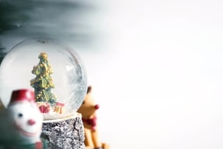 Christmas Globe With Copy Space Background