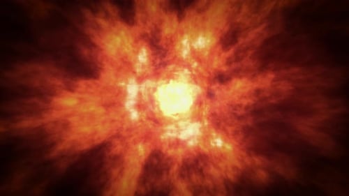 Fiery Energy Burst Tunnel Loop