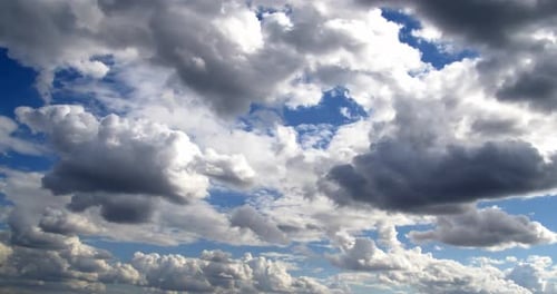 Dark White Winter Rain Puffy Clouds