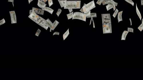 Falling Hundred Dollar Bills Animation Overlay