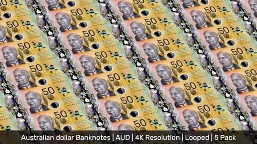 Australia Banknotes Money / Australian dollar / Currency $ / AUD/ | 5 Pack | - 4K