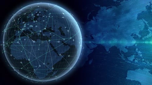 Futuristic Digital Earth Global Connection Network