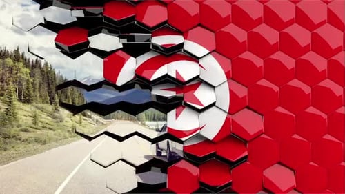 Geometric Hexagon Image Reveal Transition