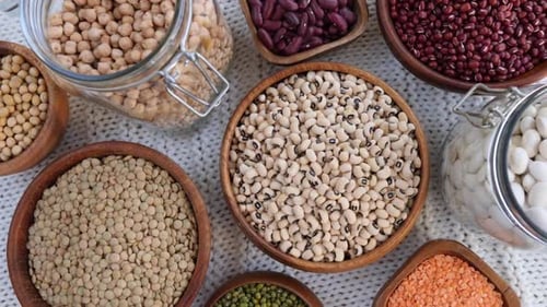 Variety of Dried Beans and Pulses