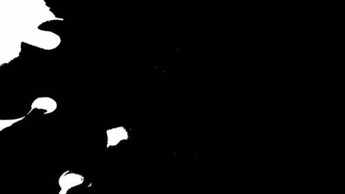 Motion Pack 04. Transição de gotas de tinta em imagens de fundo preto Transição de imagens de tinta Tinta branca