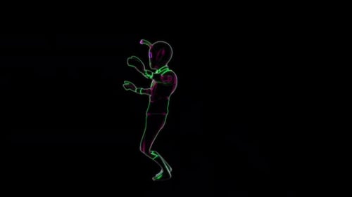 Lustiger Tanz-Loop mit Alien