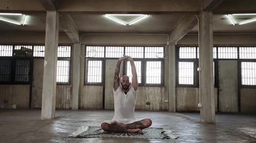 Meditation Doing the Half Lotus Pose