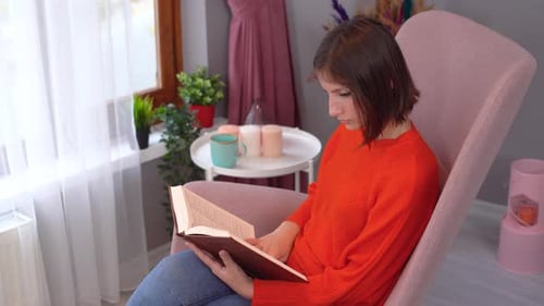 Woman reading a book