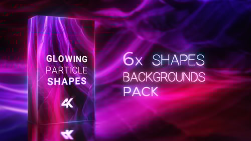 Futuristic Glowing Particle Shapes