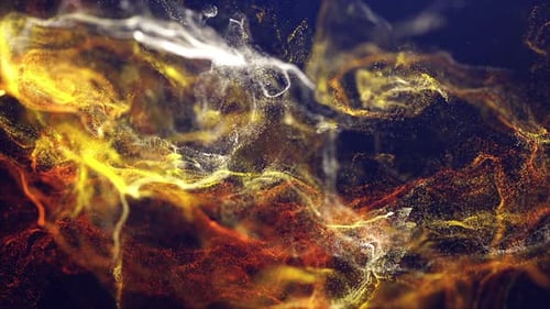 Abstract Swirling Golden Particles Background Motion Loop
