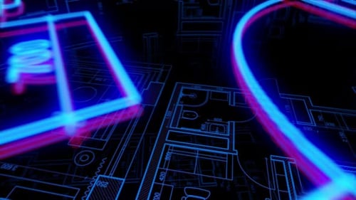 Proyecto de casa con planos 3D para construcción de edificios y renovación de interiores 4k
