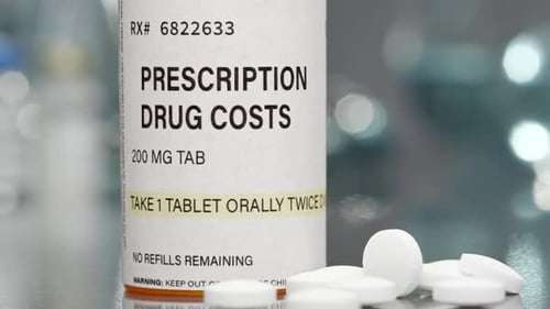 Prescription Pill Bottle with Pills