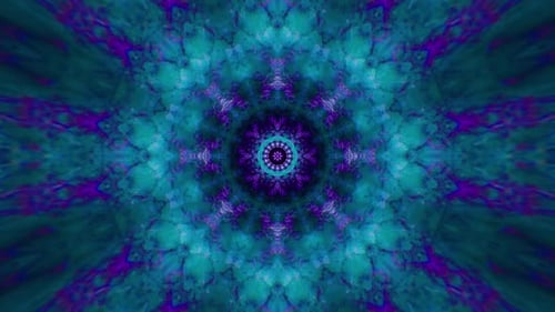 Cyan Psychedelic Plasma Tunnel Loop 4K