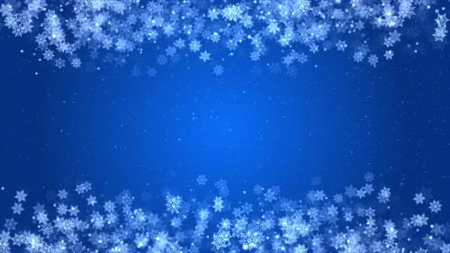 Snow falling frame border light particles christmas new year