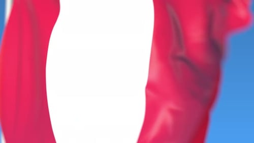 Realistic Peruvian Flag Waving Loop