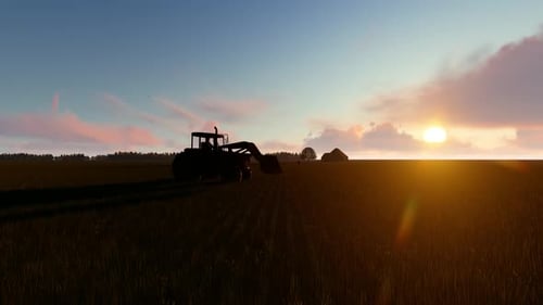 Tractor Working In The Field