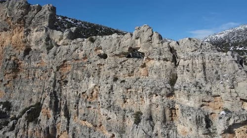 Perforated Rock On Mountain