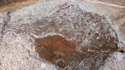 Aerial Drone View of Stack of Different Types of Large Mountain Garbage Pile