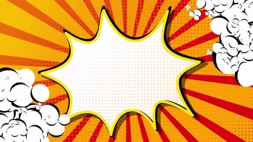 Animated Pop Art Comic Speech Bubble Background