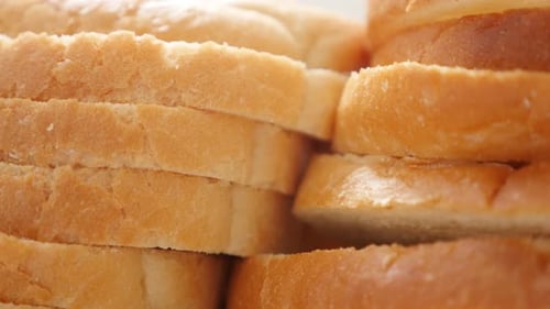 Close Up of Delicious Sliced White Bread