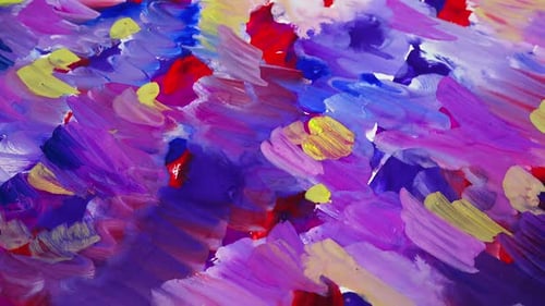 Abstract Painting Background with Bold Brushstrokes