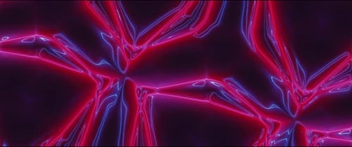 Futuristic Neon Glowing Abstract Motion Background Loop