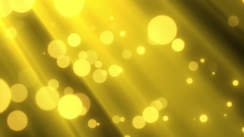 Abstract Golden Shimmering Particles and Light Rays Loop Background