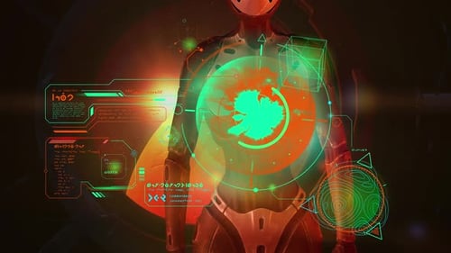 Alien arbeitet mit Daten in Mars Orbit HD