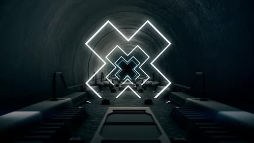 VJ Cross Tunnel Background HD