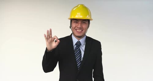 Engineer Gesturing OK Sign
